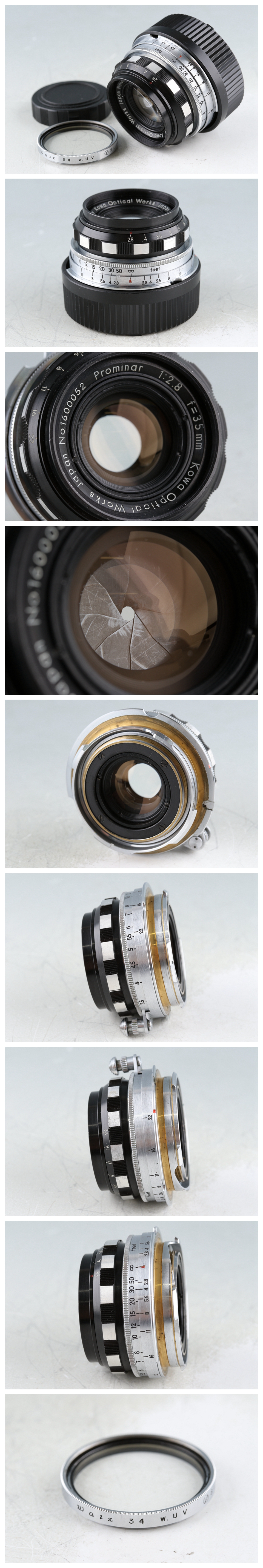 Kowa Prominar 35mm F/2.8 Lens for Leica L39 + Leica M Kowa Prominar 35mm F/2.8 Lens for Leica L39 + Leica M