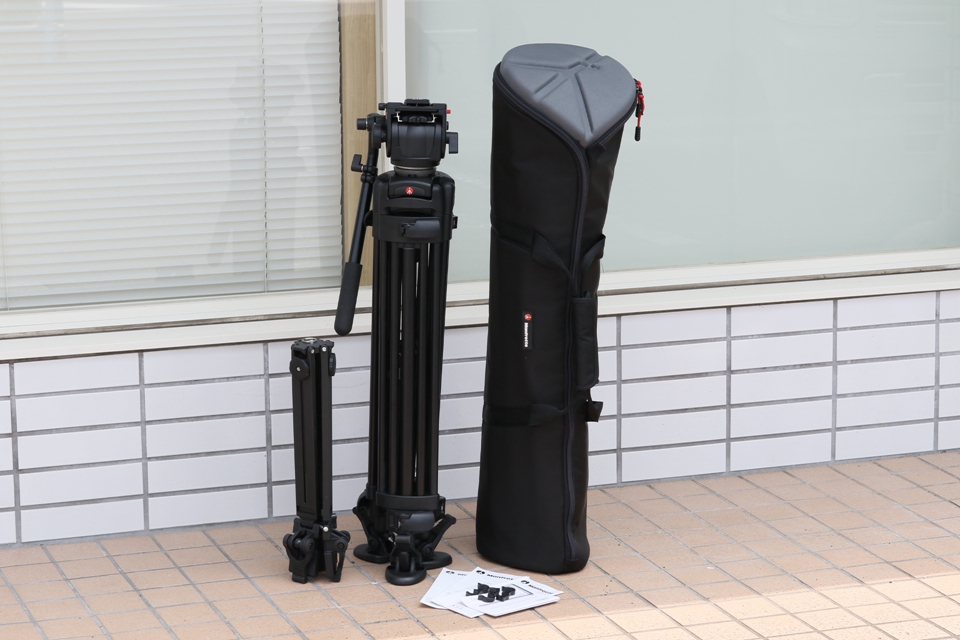 Manfrotto 525MVB Video Tripod + 503 Fluid Video Head #59881H